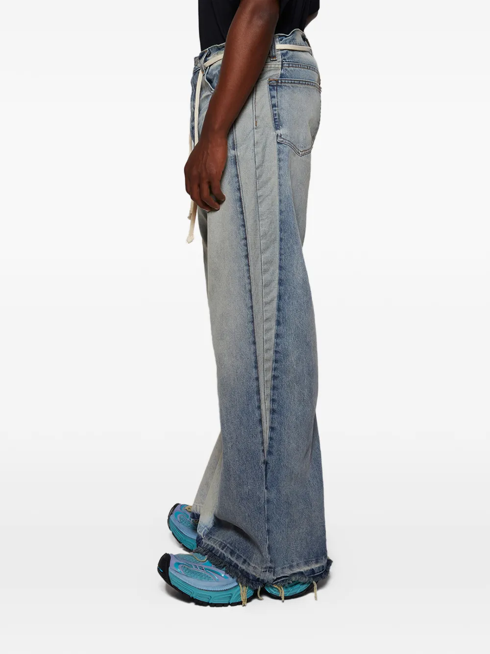 RRR123 drawstring-fastening jeans Blauw