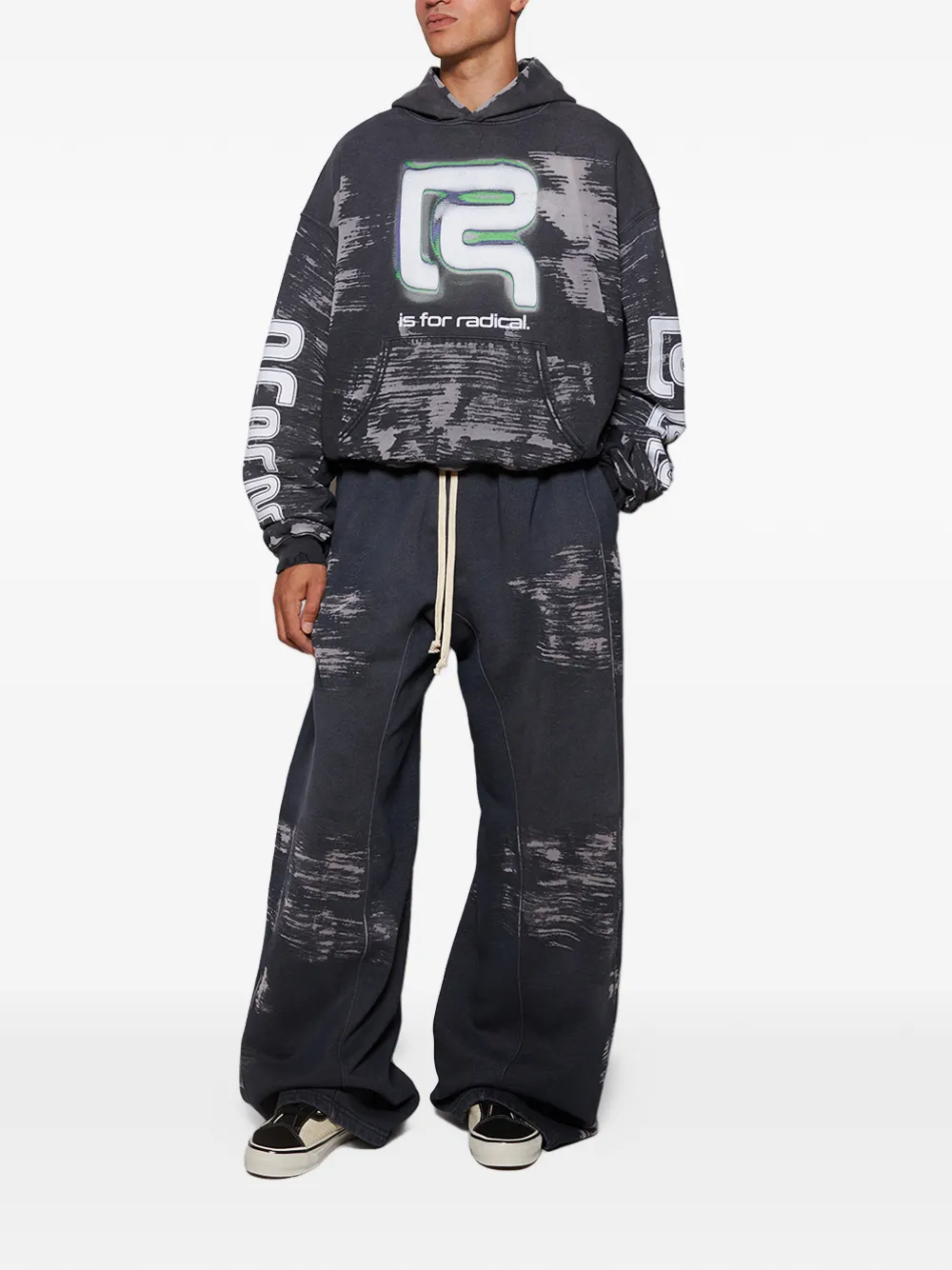 RRR123 Burn The Man drawstring-fastening print trousers | Sweatpants | Image 2