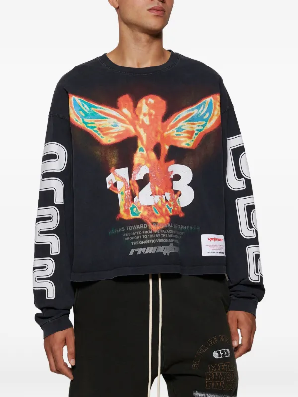 RRR123 long-sleeve Graphic T-shirt | Black | FARFETCH