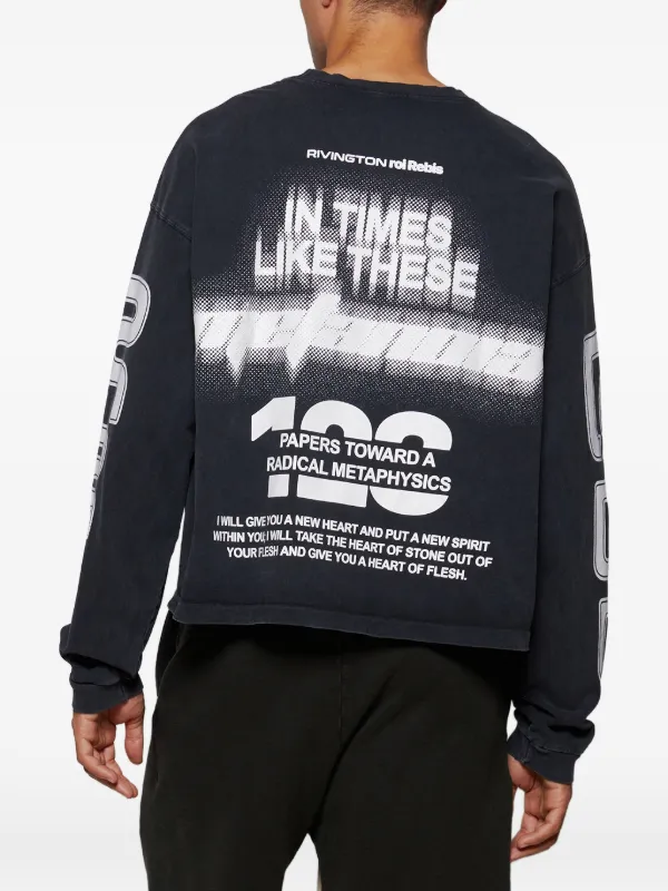 RRR123 long-sleeve Graphic T-shirt | Black | FARFETCH