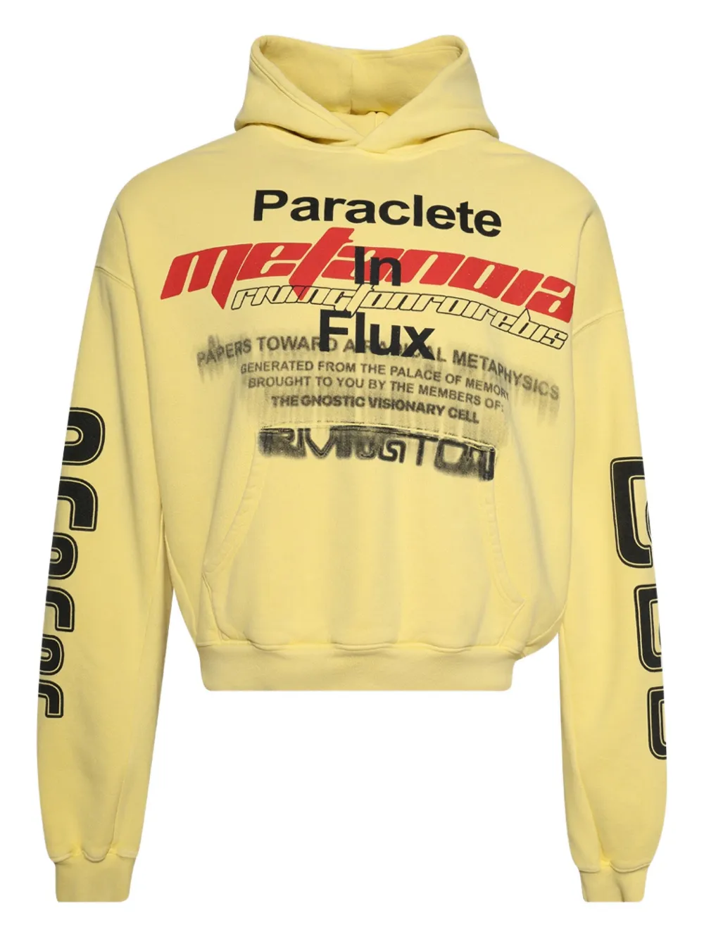 Rrr123 Graphic-print Hoodie In Yellow