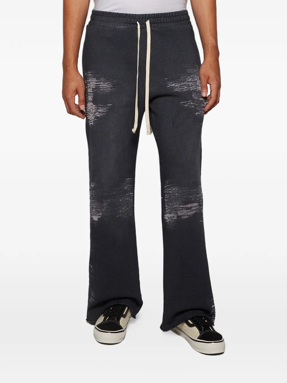 Rrr123 Drawstring Track Pants In Black