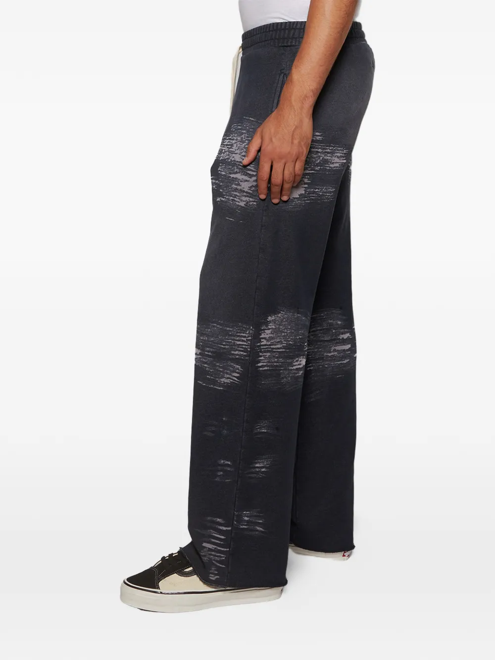 Rrr123 Drawstring Track Pants In Black