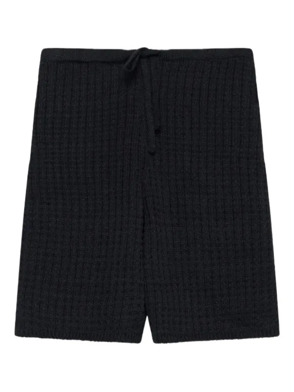The Elder Statesman テクスチャード ショートパンツ | ブラック