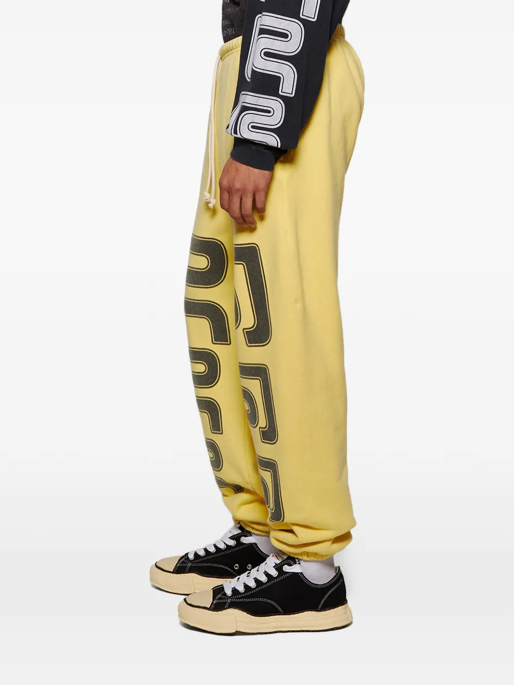 Drawstring Graphic-Print Trousers