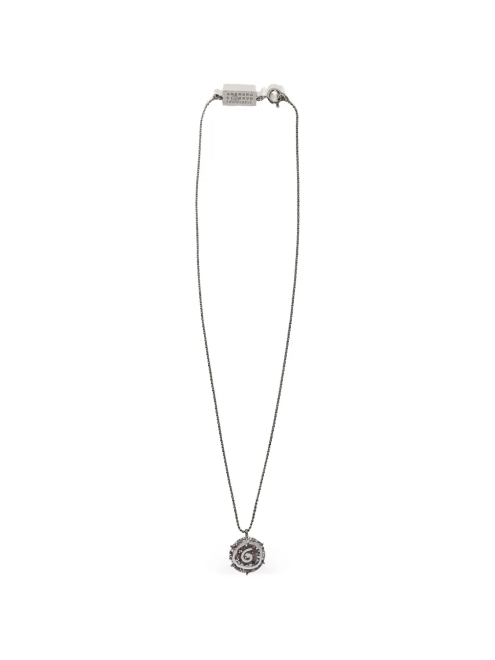 MM6 Maison Margiela polished pendant necklace - Silber