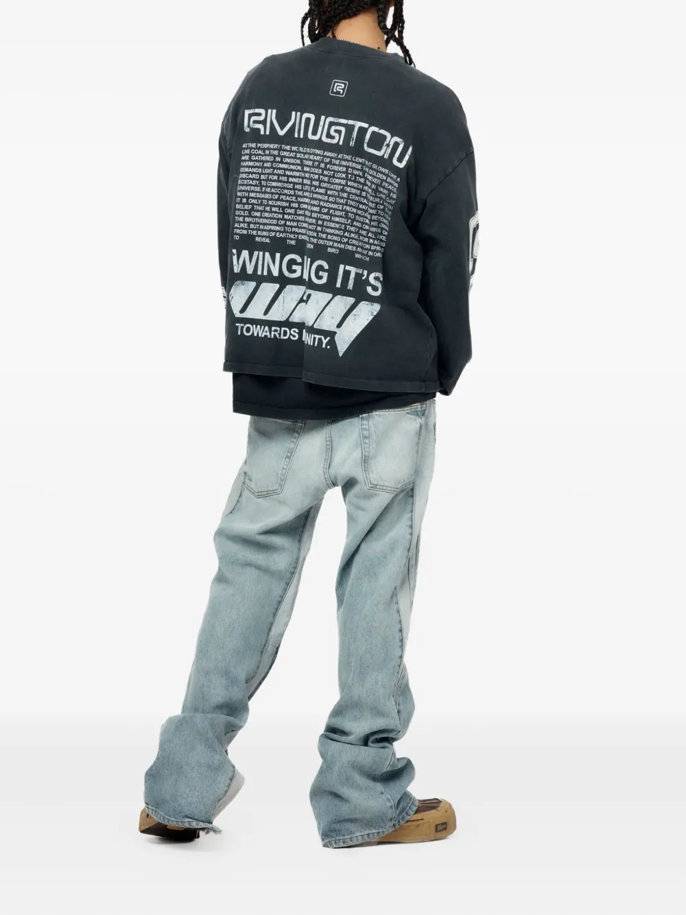 RRR123 Divinity Paper Garden ロングTシャツ RRR123 Divinity Paper Garden ロングTシャツ | ブラック | FARFETCH JP