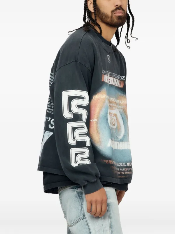 RRR123 Divinity Paper Garden long-sleeve T-shirt | Black | FARFETCH TW