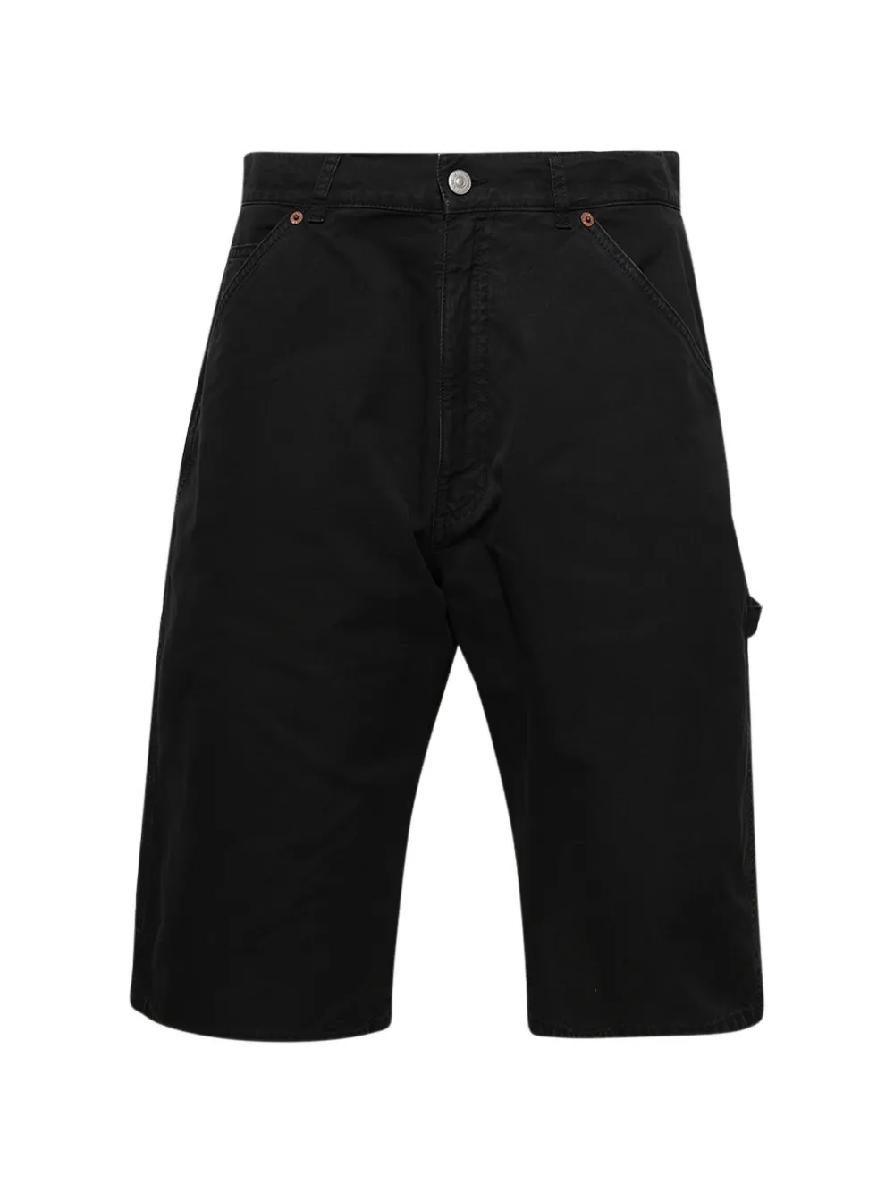 MM6 Maison Margiela logo-patch shorts - Nero