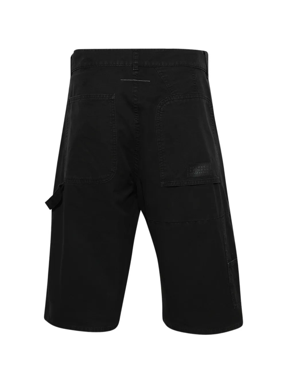 MM6 Maison Margiela logo-patch shorts - Zwart