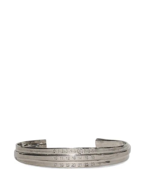 MM6 Maison Margiela enamel logo cuff bracelet