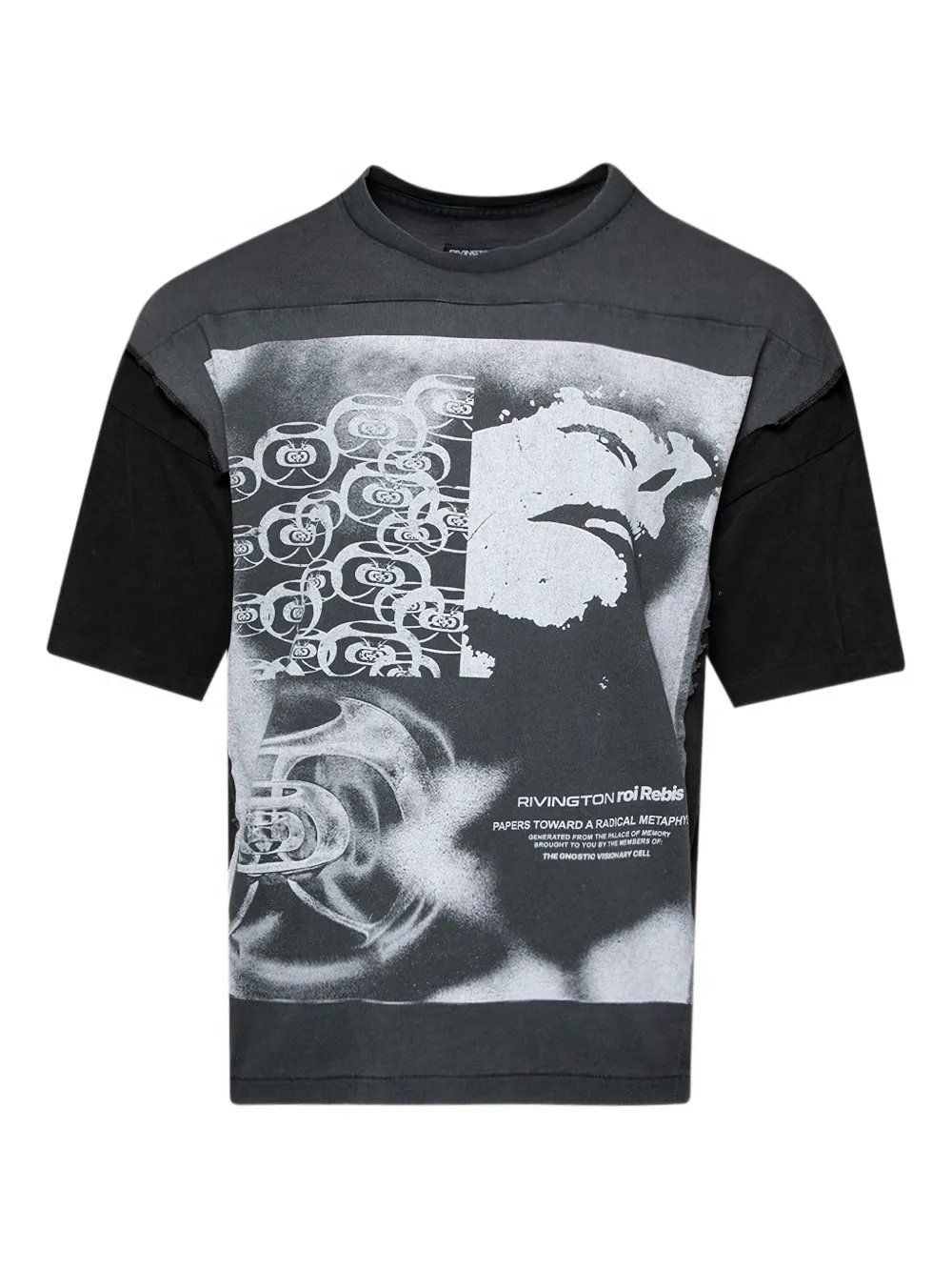 RRR123 graphic-print T-shirt | Grey | Image 1