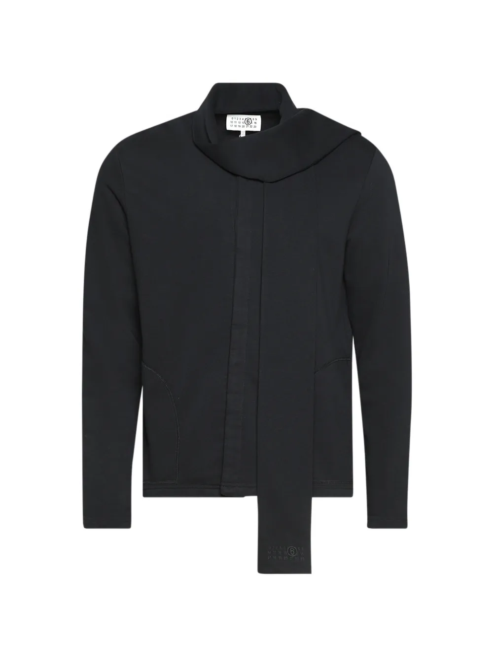 MM6 Maison Margiela scarf long-sleeves sweater - Nero
