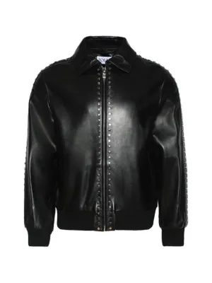 LOEWE ベルテッド レザージャケット | ブラック | FARFETCH JP