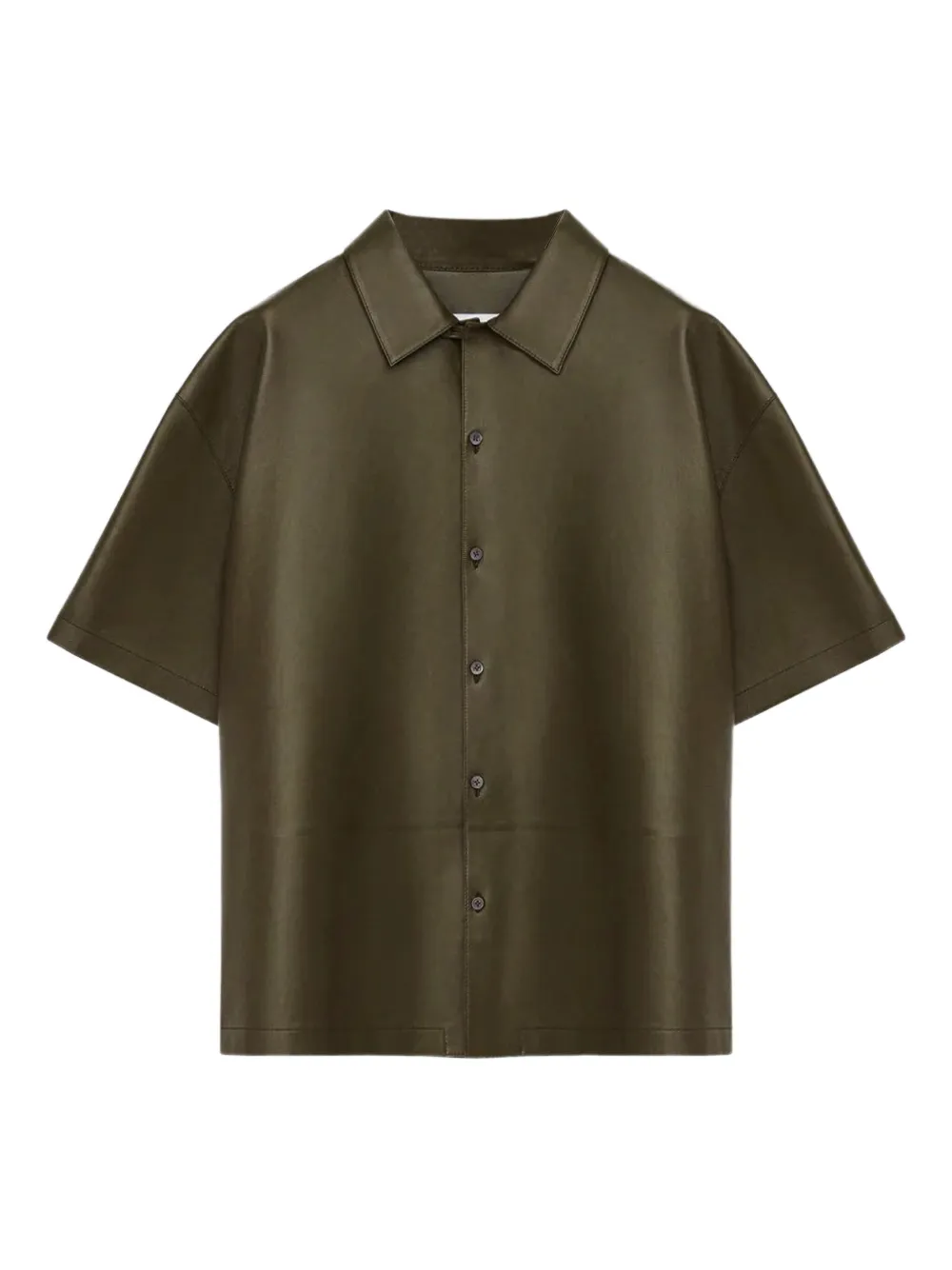 LOEWE short-sleeve leather shirt - Green