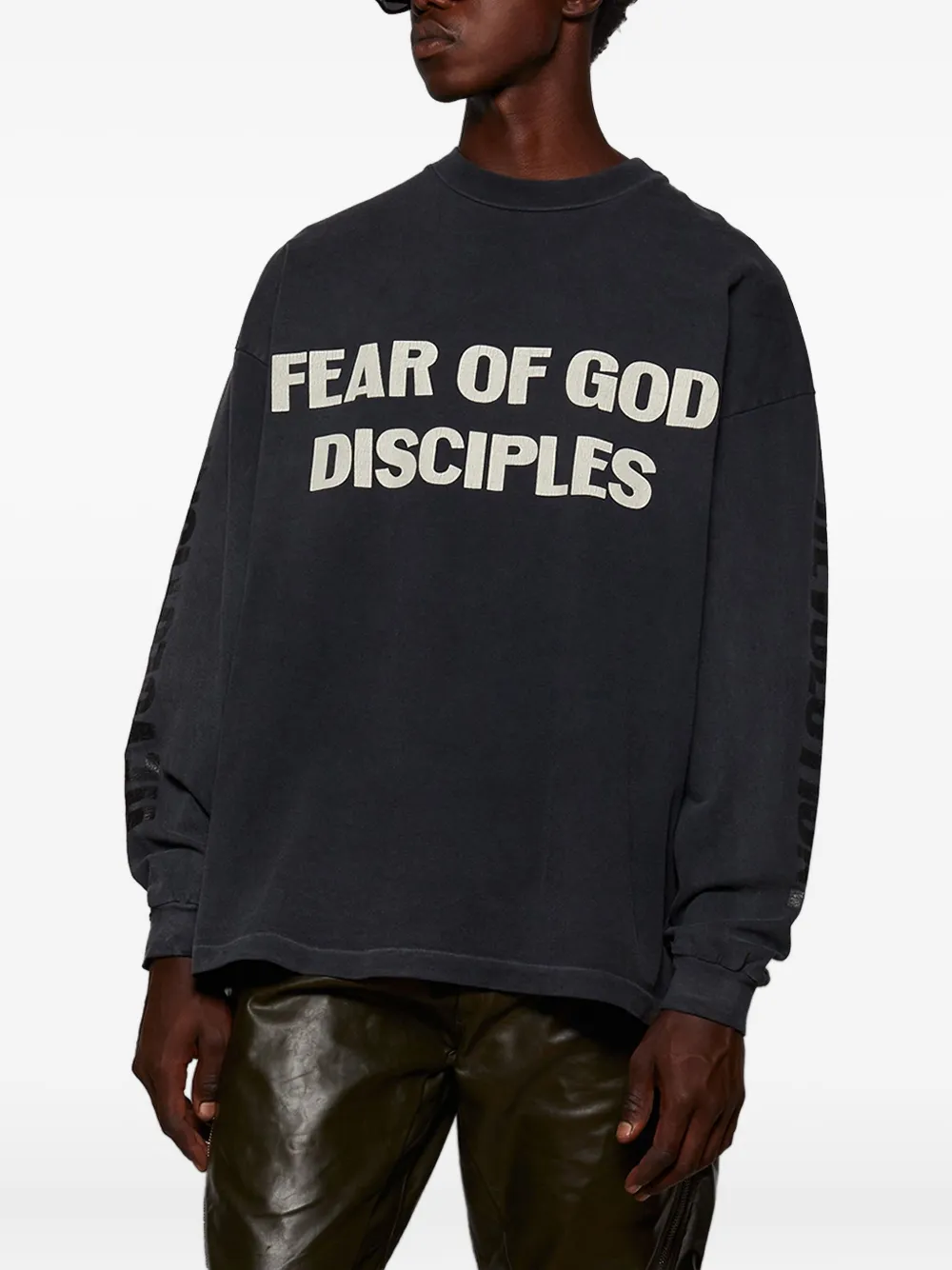 Fear Of God Long-sleeve Cotton T-shirt In Black