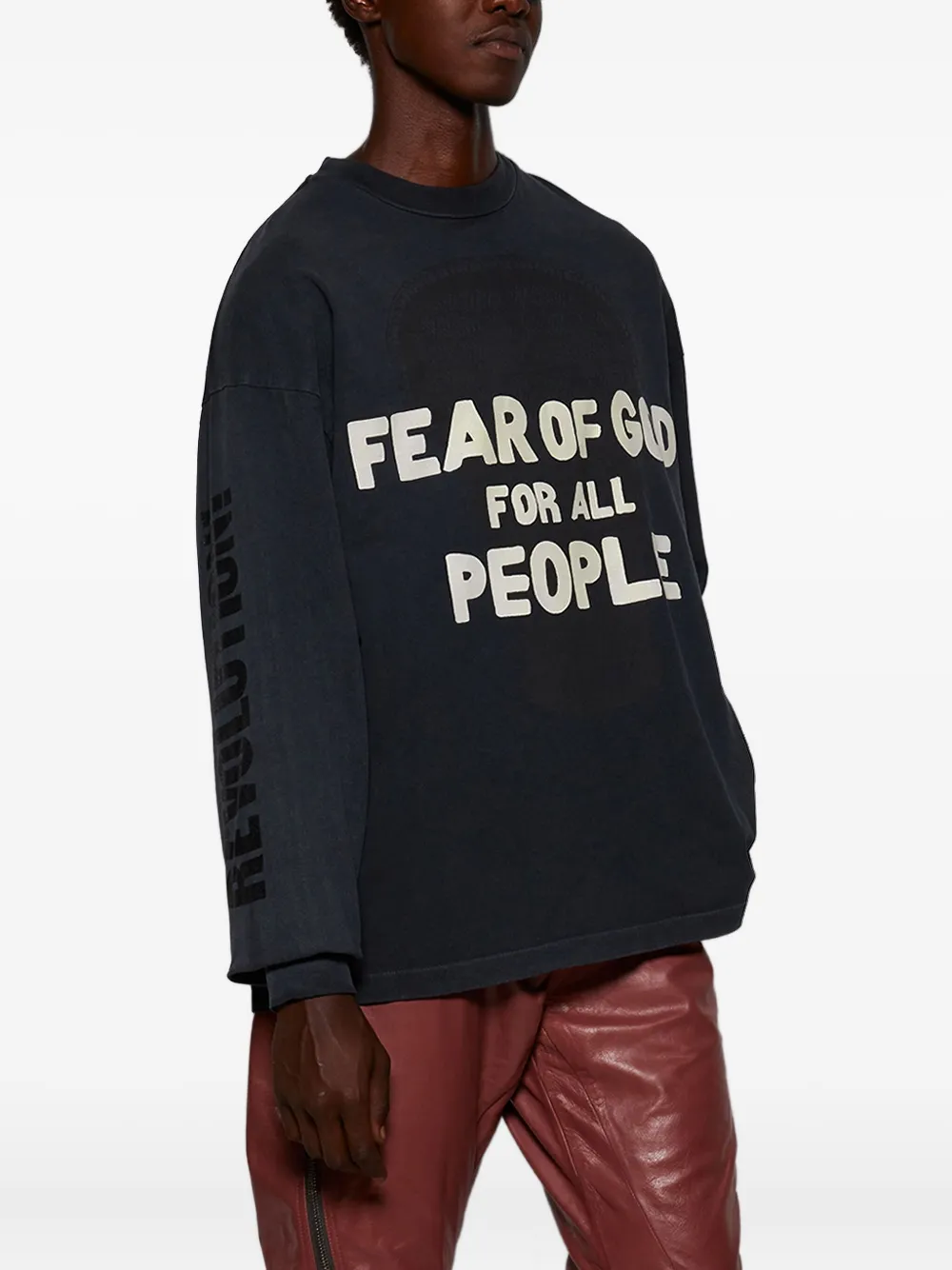 Fear Of God Open Our Future Long-sleeve T-shirt In Black