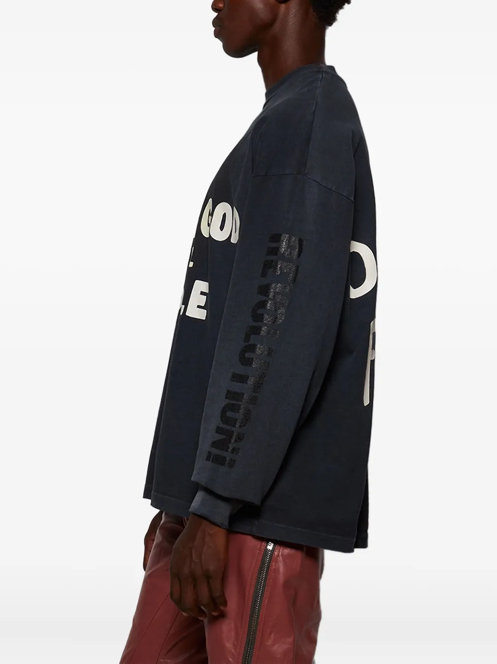 Fear Of God Open Our Future Long-sleeve T-shirt In Black