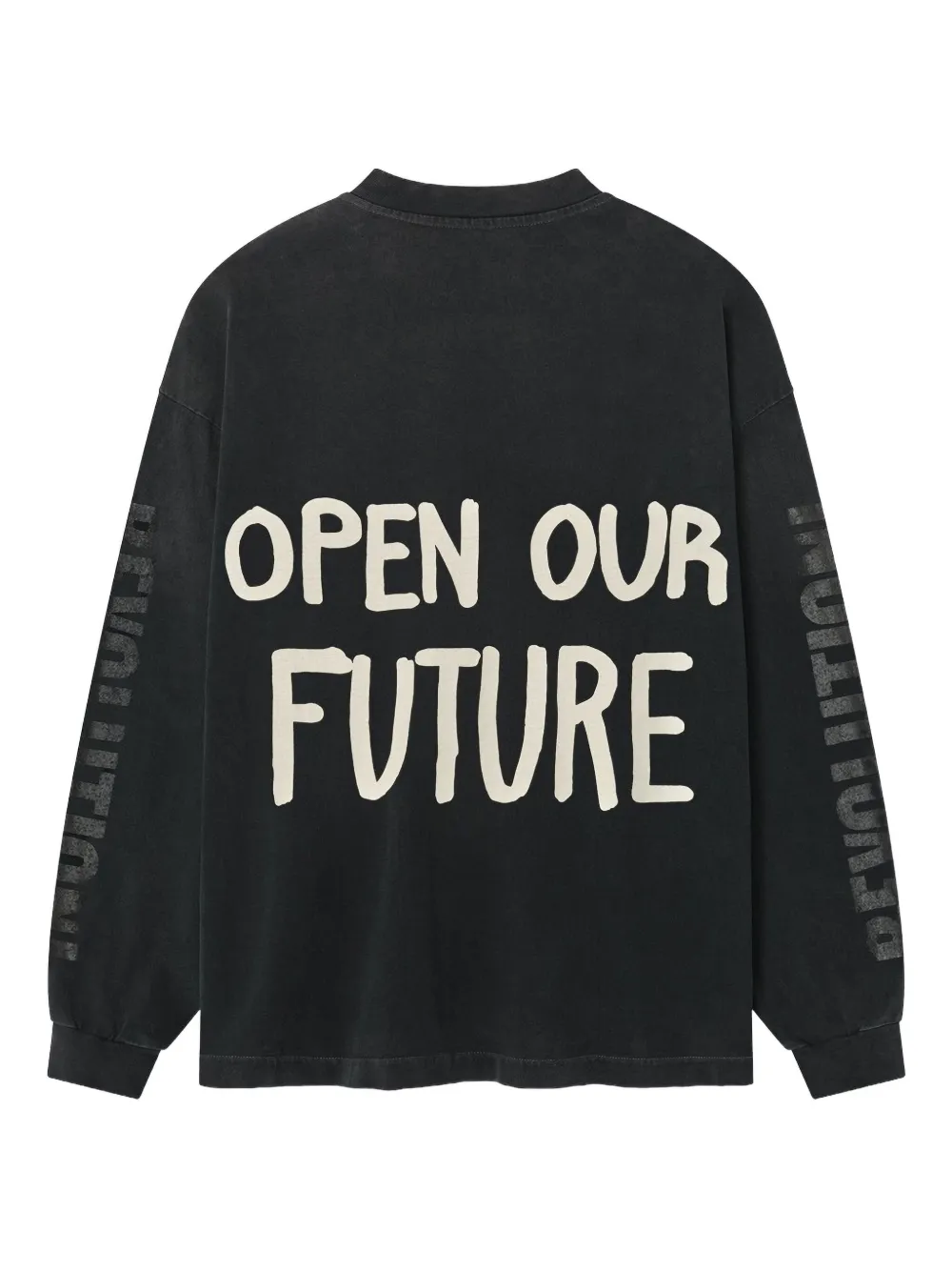Fear Of God Open Our Future Long-sleeve T-shirt In Black