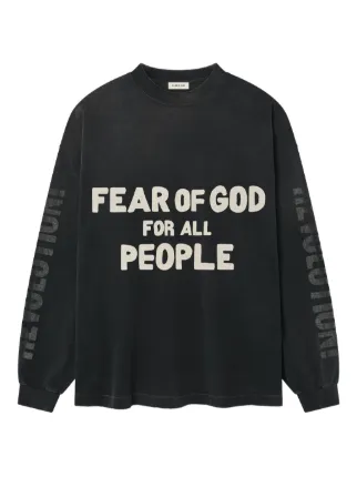 Fear Of God ロゴ ロングTシャツ | ブラック | FARFETCH JP