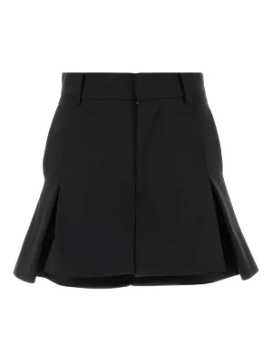 【美品】sacai スカート サカイ kolor コムデギャルソン sacai サカイ☆ファブリックコンボスカート 異素材☆ブラック
