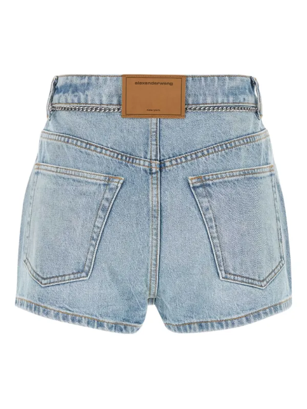 Alexander Wang Cotton Denim Skorts | Blue | FARFETCH