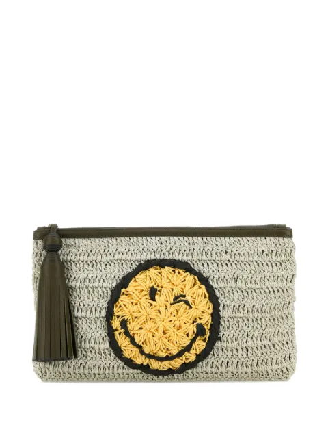 Anya Hindmarch bolsa de mano de crochet con logo smiley