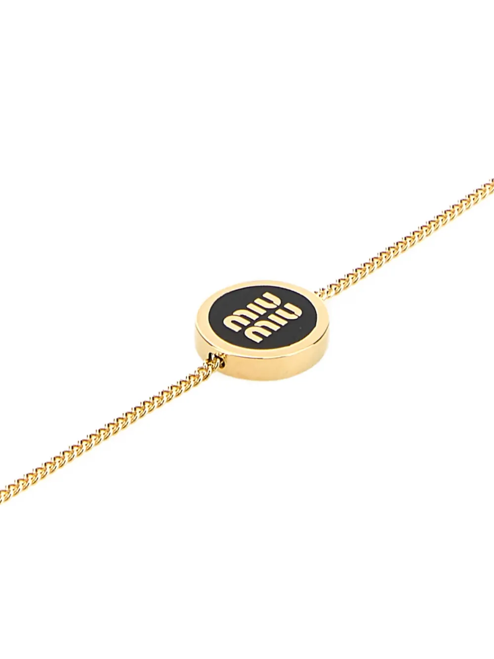 Miu Miu Armband met logoplakkaat - Goud
