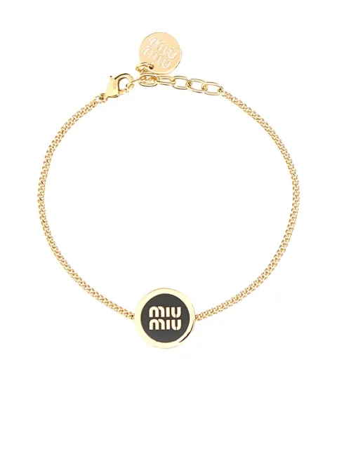Miu Miu logo-plaque bracelet