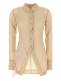The Attico crystal-embellished shirt - Neutrals