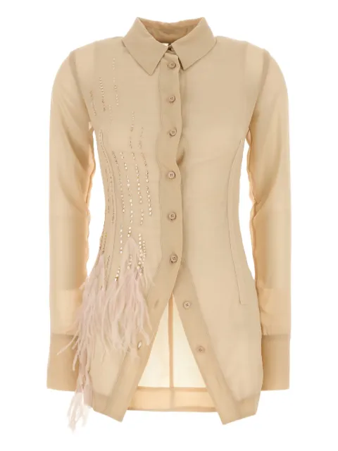The Attico crystal-embellished shirt