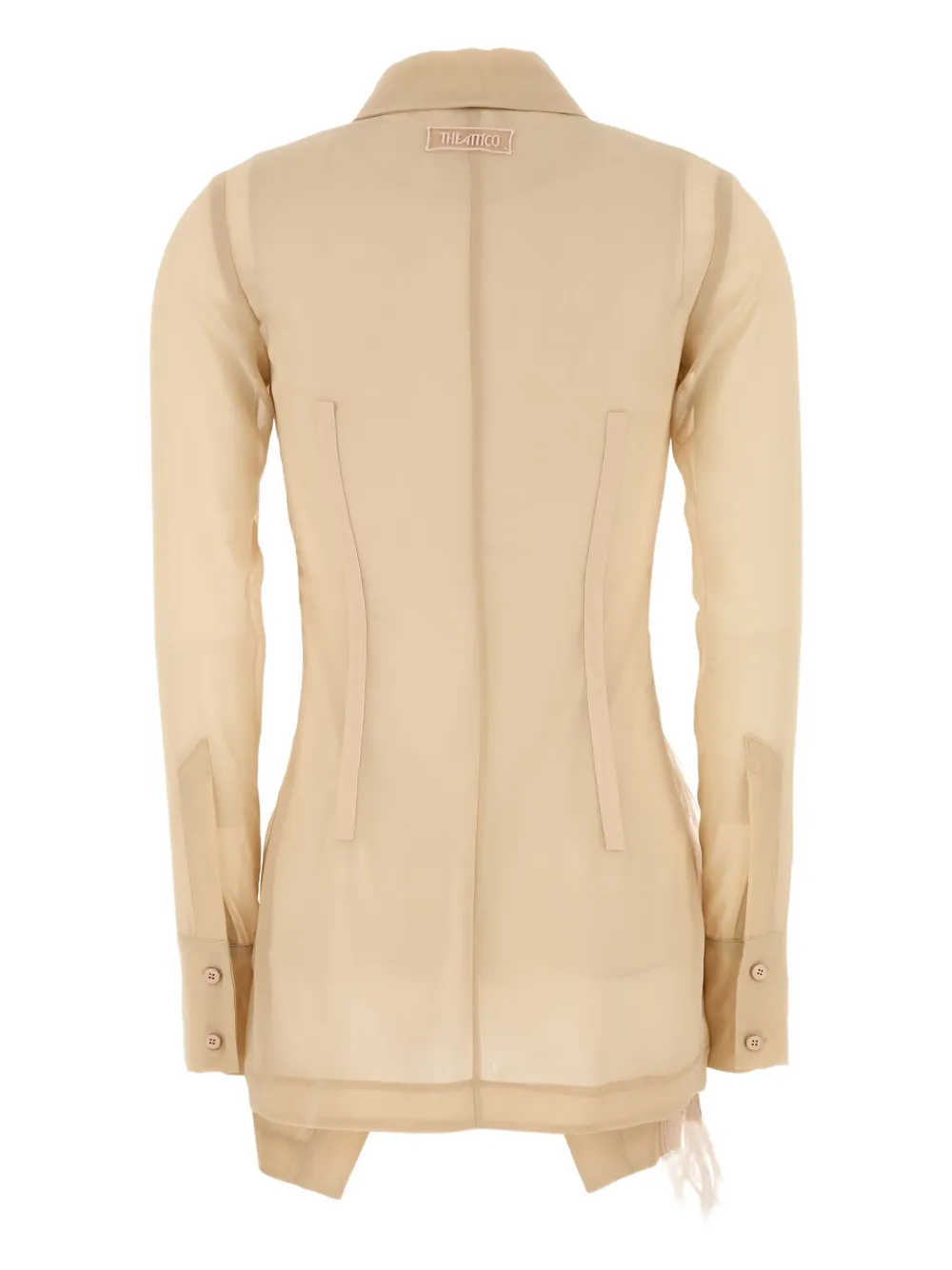 The Attico Blouse verfraaid met kristal - Beige
