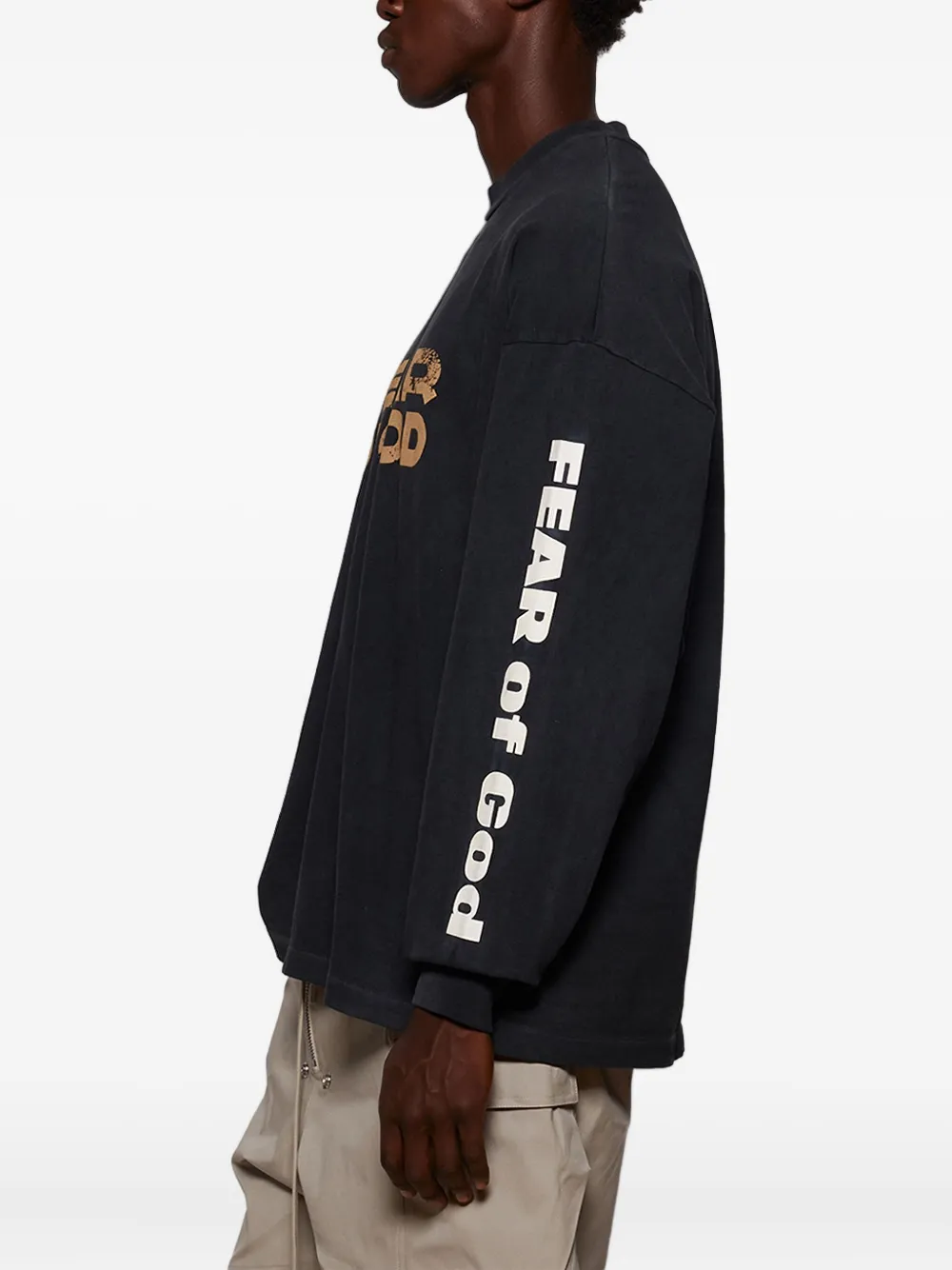 Fear Of God Long-sleeve Graphic Tee In Black
