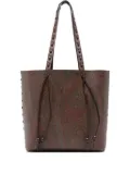 ETRO paisley-pattern braided-handle tote bag - Brown