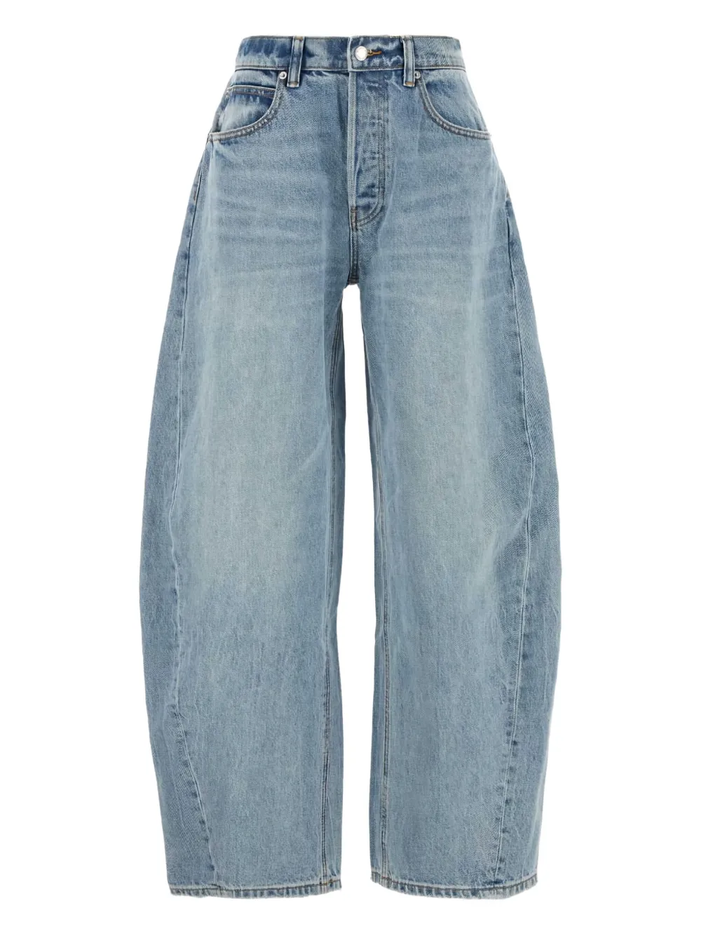 high-waisted jeans