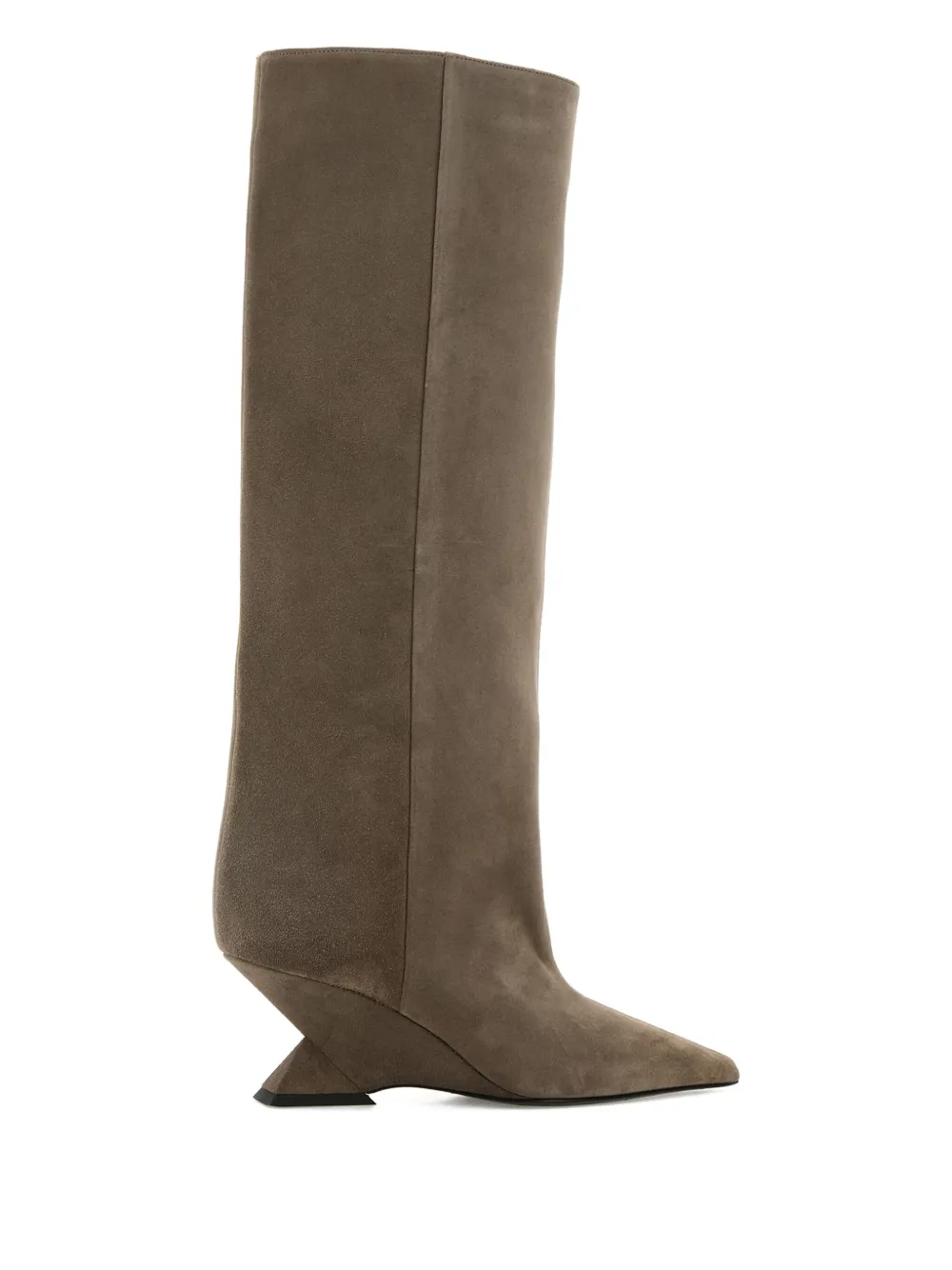 The Attico suede knee-high boots Neutrals