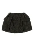 sacai animal-print mini skirt - Brown