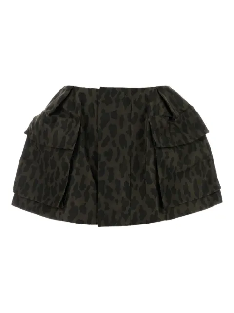 sacai animal-print mini skirt