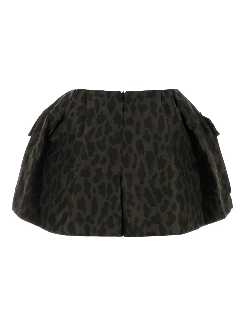 Sacai Mini-rok met dierenprint - Bruin