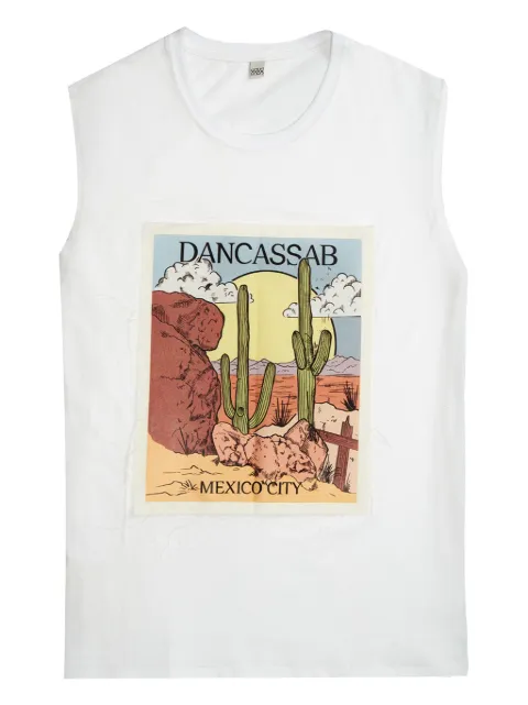 DANCASSAB top Nash sin mangas con estampado de cactus