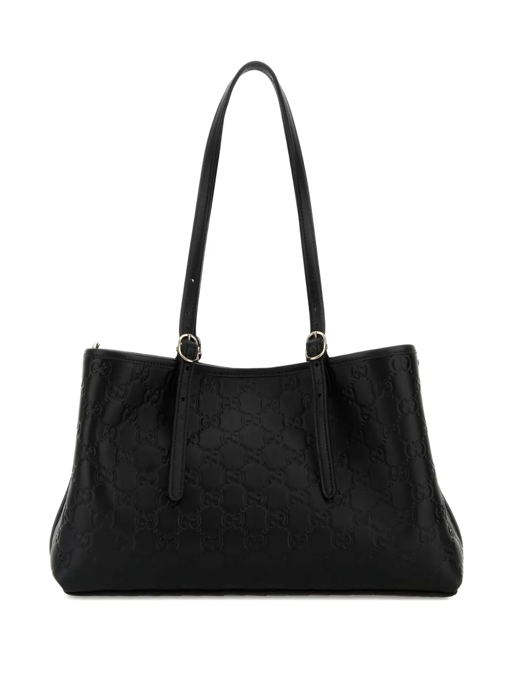 Gucci Schoudertas met monogram-reliëf Zwart