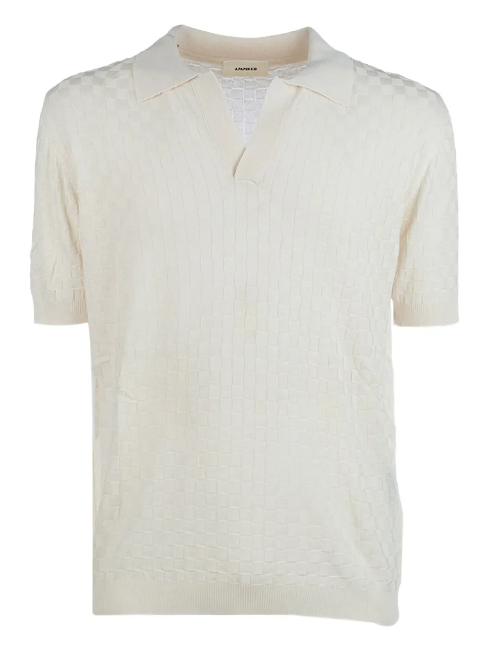 A Paper Kid V-neck T-shirt In White
