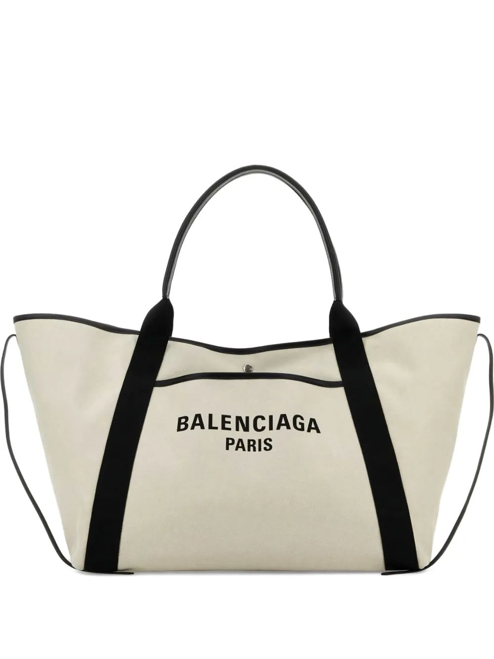 Balenciaga logo-printed canvas tote bag Beige