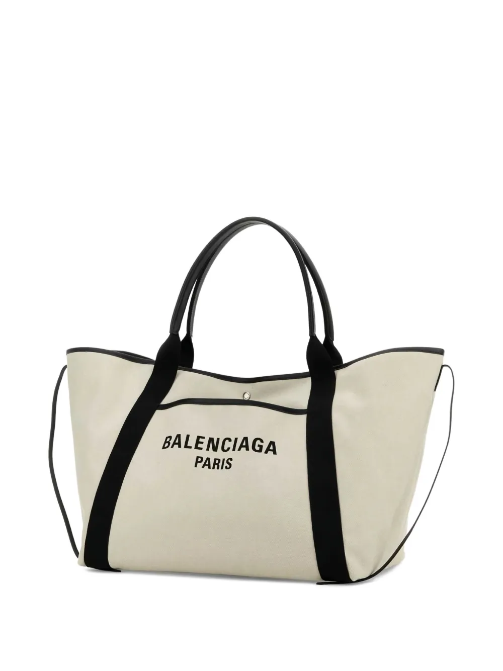 Balenciaga logo-printed canvas tote bag Beige