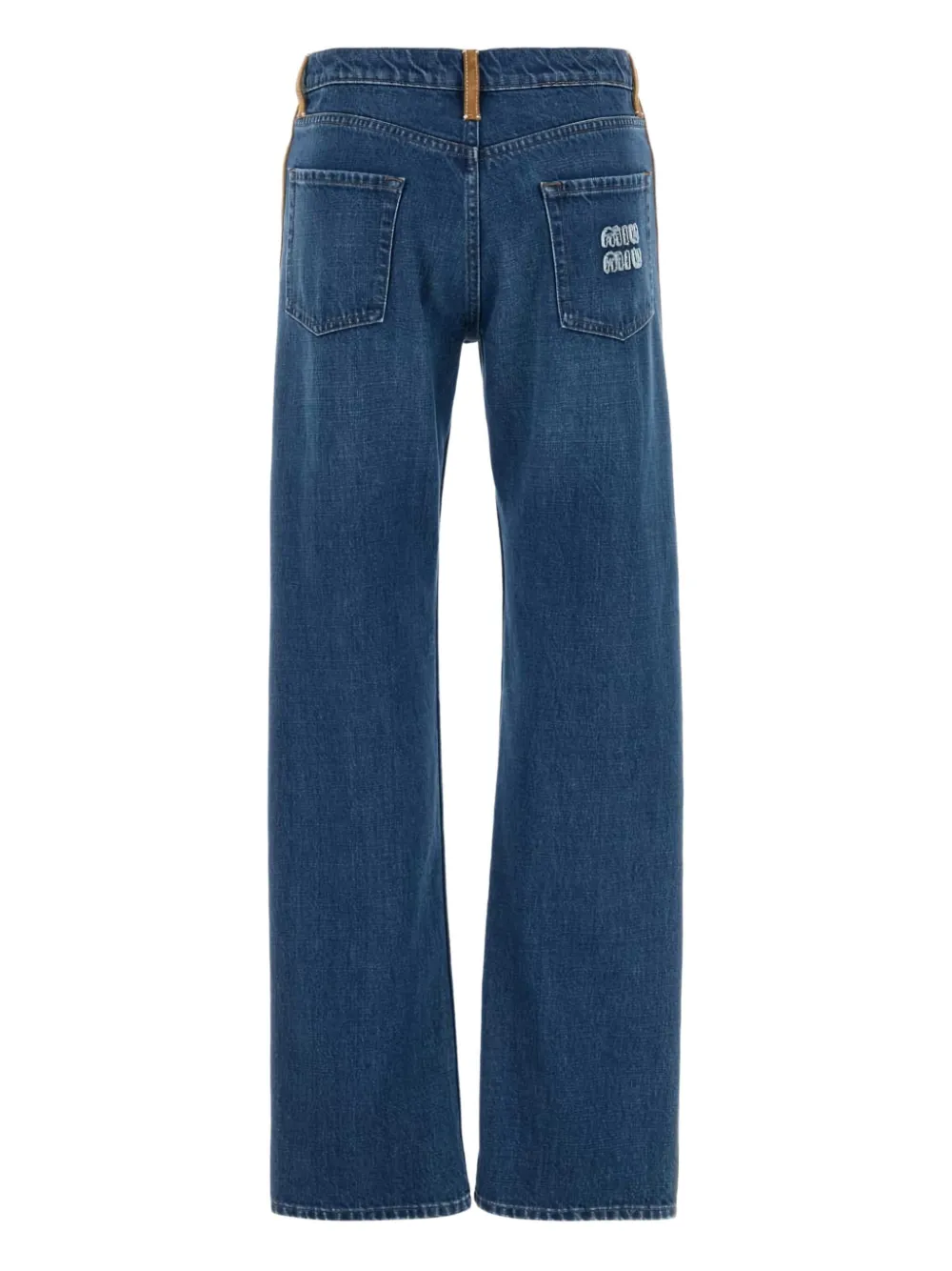 Miu Miu Jeans met contrasterende stiksels - Blauw