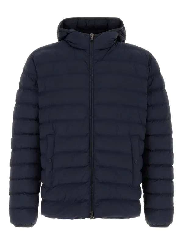 Herno キルティング フーデッドジャケット | ブルー | FARFETCH JP