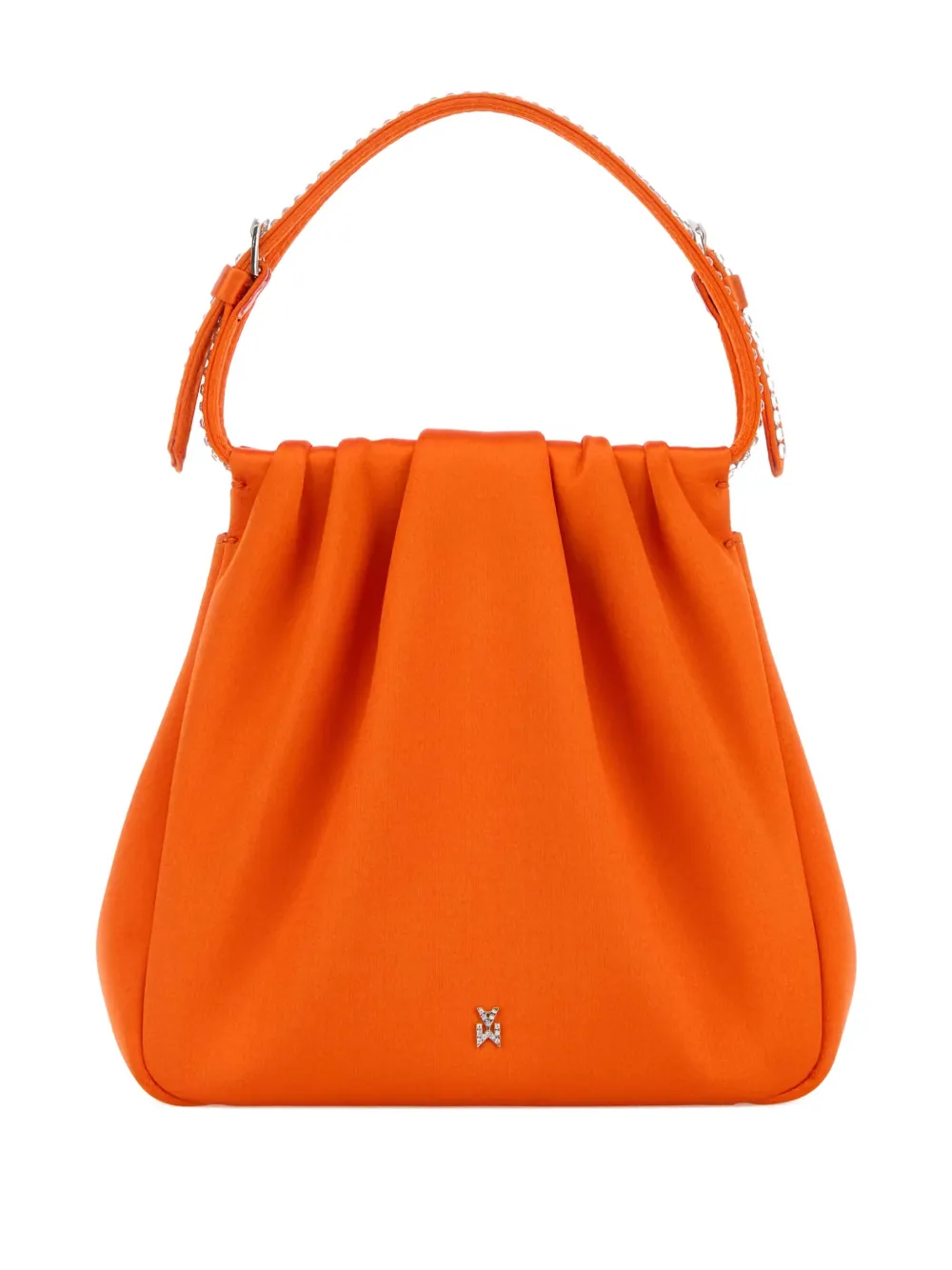 Amina Muaddi Geplooide mini-shopper - Oranje