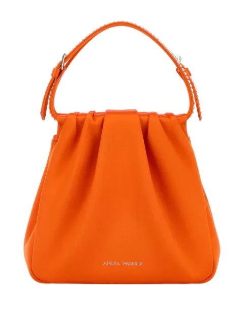 Amina Muaddi mini pleated tote bag