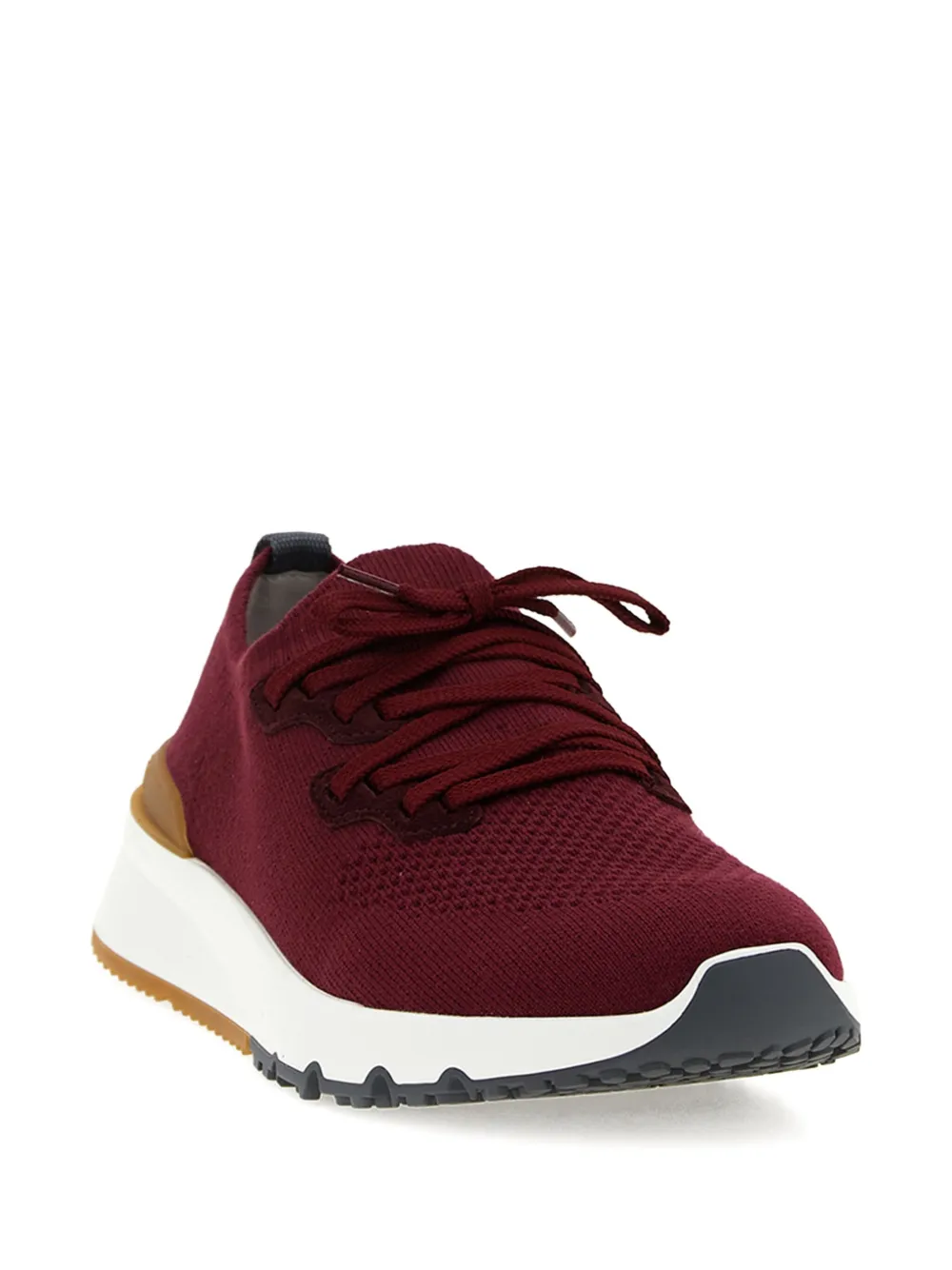 Brunello Cucinelli knit-upper sneakers Red