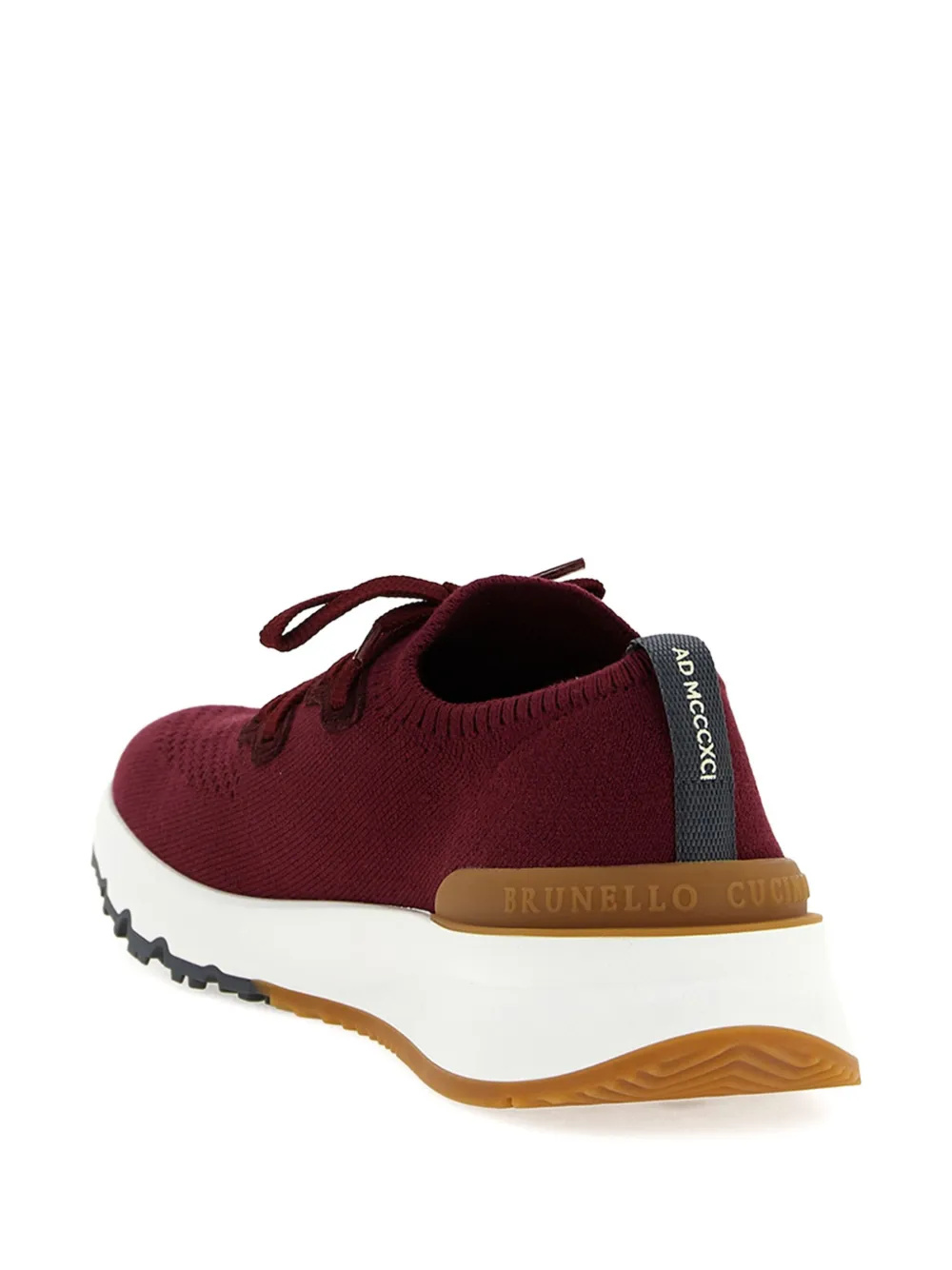 Brunello Cucinelli knit-upper sneakers Red